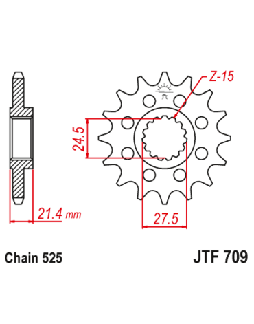 Звезда ведущая JTF709.16RB