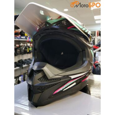 Шлем кроссовый AiM JK803 Multicolor (Black Blue) - миниатюра 6