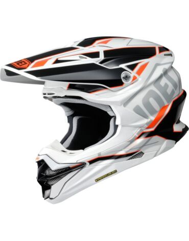 Шлем кроссовый Shoei VFX WR ALLEGIANT, orange black white (L, Взрослая  Кросс эндуро)