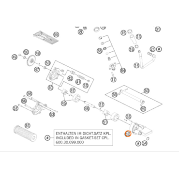 KTM SUCTION PUMP CASE  03 корпус маслонасоса внутренний 950 990 Adv SM 03 13 ( 60038008000 ) - миниатюра 3
