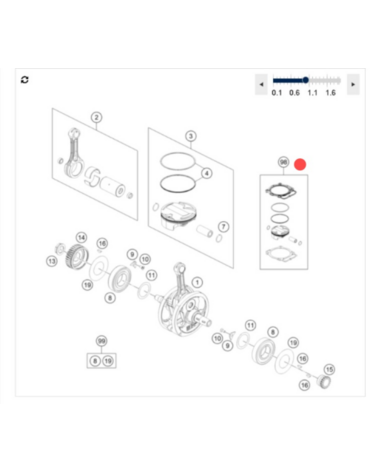 KTM Piston Kit I MX 450 Поршень (Гр.I) в комплекте с прокладками KTM SXF450 23-> ( A48030007110 I )