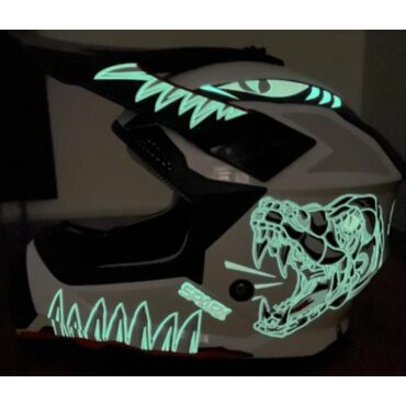 Шлем детский Sparx Jet Monster (WS 905), белый люминесцентный - миниатюра 2