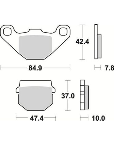 Комплект тормозных колодок Braking под мотоциклы TGB, Suzuki, Quadro, Polaris, Piaggio, PGO, Peugeot, Malaguti, Gilera, Factory