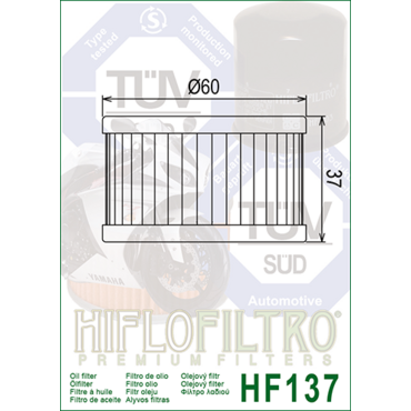  Hi Flo Масляный фильтр HF137 - миниатюра 2