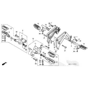 HONDA резинка подножки пассажира XRV750 ( 50661KE7000 ) - миниатюра 3