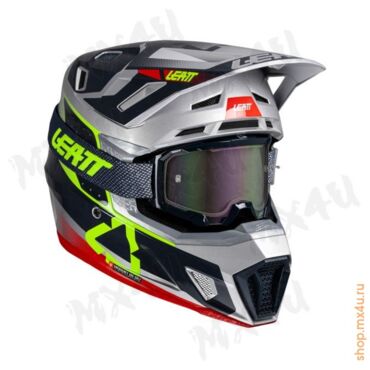 Кроссовый шлем 7.5 V25 Steel - Серебристый - миниатюра 4