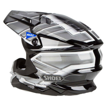 Шлем для мотокросса Shoei VFX WR Glaive TC 5 , черно белый - миниатюра 8