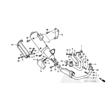 HONDA прокладка приемной трубы 45mm (Fr) XRV750 ( 18291MW3670 ) - миниатюра 2