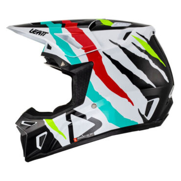 Leatt Мотошлем Moto 8.5 Helmet Tiger Белый Синий (2023) - миниатюра 6