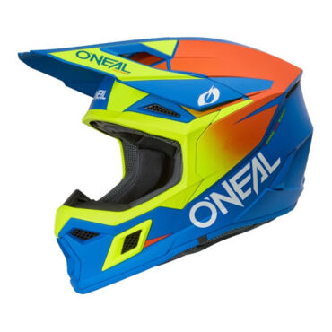 Oneal Шлем кроссовый 3Series Solid V.24 синий желтый - миниатюра 4