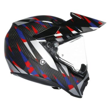 AGV Шлем AX9 E2206 V26 Steppa Carbon Red Blue - миниатюра 6