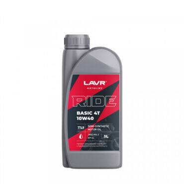 Масло моторное LAVR MOTO Ride Basic 4T 10W 40 SL 1л - миниатюра 1