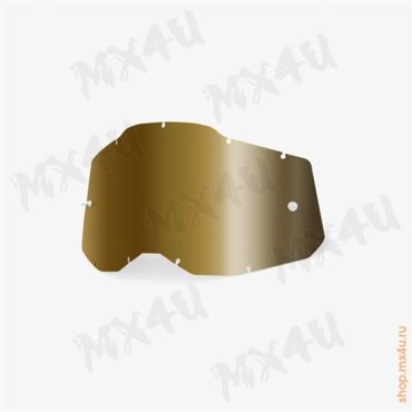 Линза 100% RC2 AC2 ST2 Replacement Lens Mirror True Gold (51008 253 01) - миниатюра 1