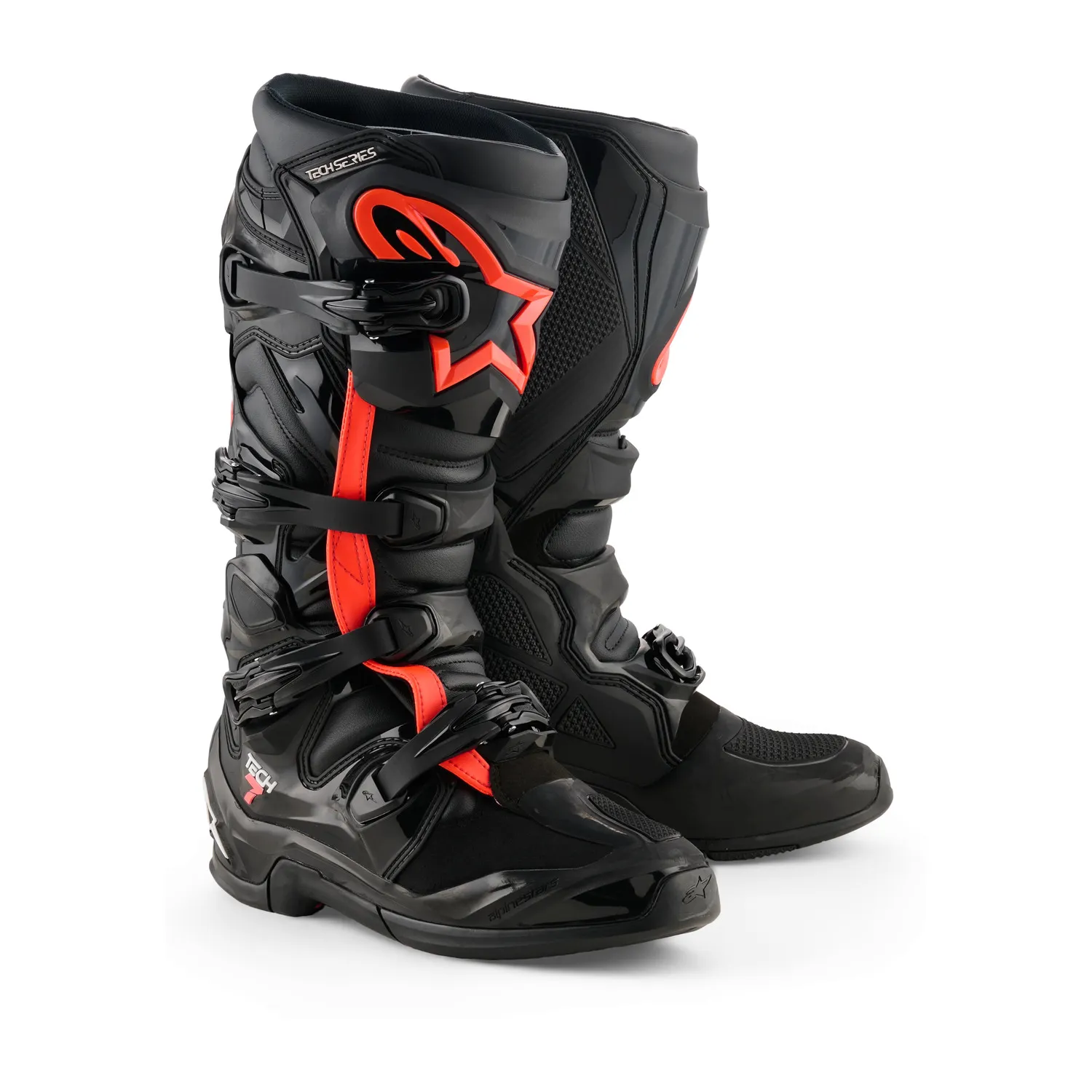 Мотоботы ALPINESTARS TECH 7 Black/Red Fluo - фото 7