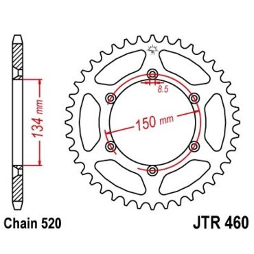 Звезда ведомая JTR460.49 - миниатюра 1