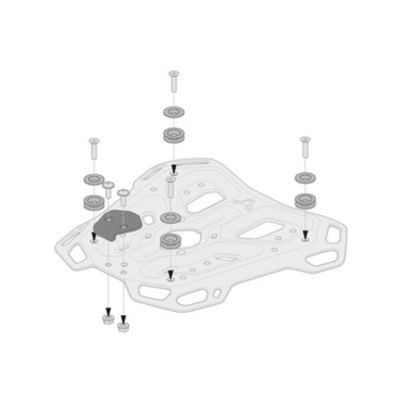 SW Motech Adapter kit for ADVENTURE RACK комплект креплений верхнего кофра  For TRAX ADV ION EVO. // GPT.00.152.35100 B - миниатюра 2