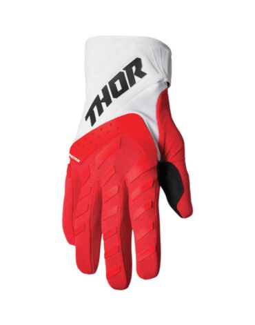 Перчатки для мотокросса Thor Spectrum бело - красные M