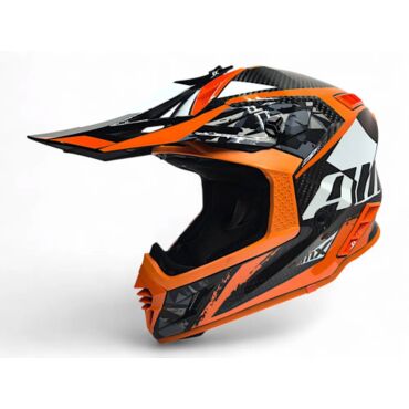 AiM Шлем RH855 Carbon Terrain Black Orange - миниатюра 11