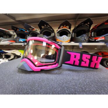 Очки зимние RSX Blizzard Winter, черный розовый; двойная прозрачная линза - миниатюра 4