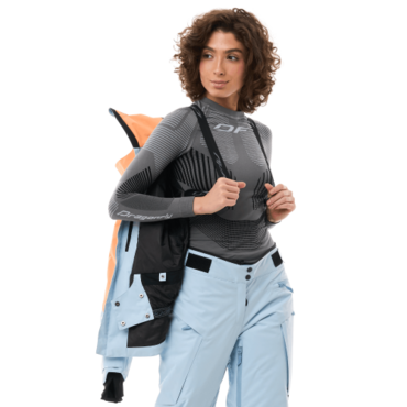 Dragonfly Куртка горнолыжная утепленная Gravity Woman 2025 Mock Orange Light Blue - миниатюра 24