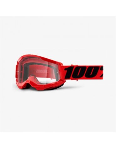 Очки подростковые 100% Strata 2 Youth Goggle Red / Clear Lens
