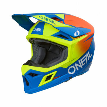 Oneal Шлем кроссовый 3Series Solid V.24 синий желтый - миниатюра 5