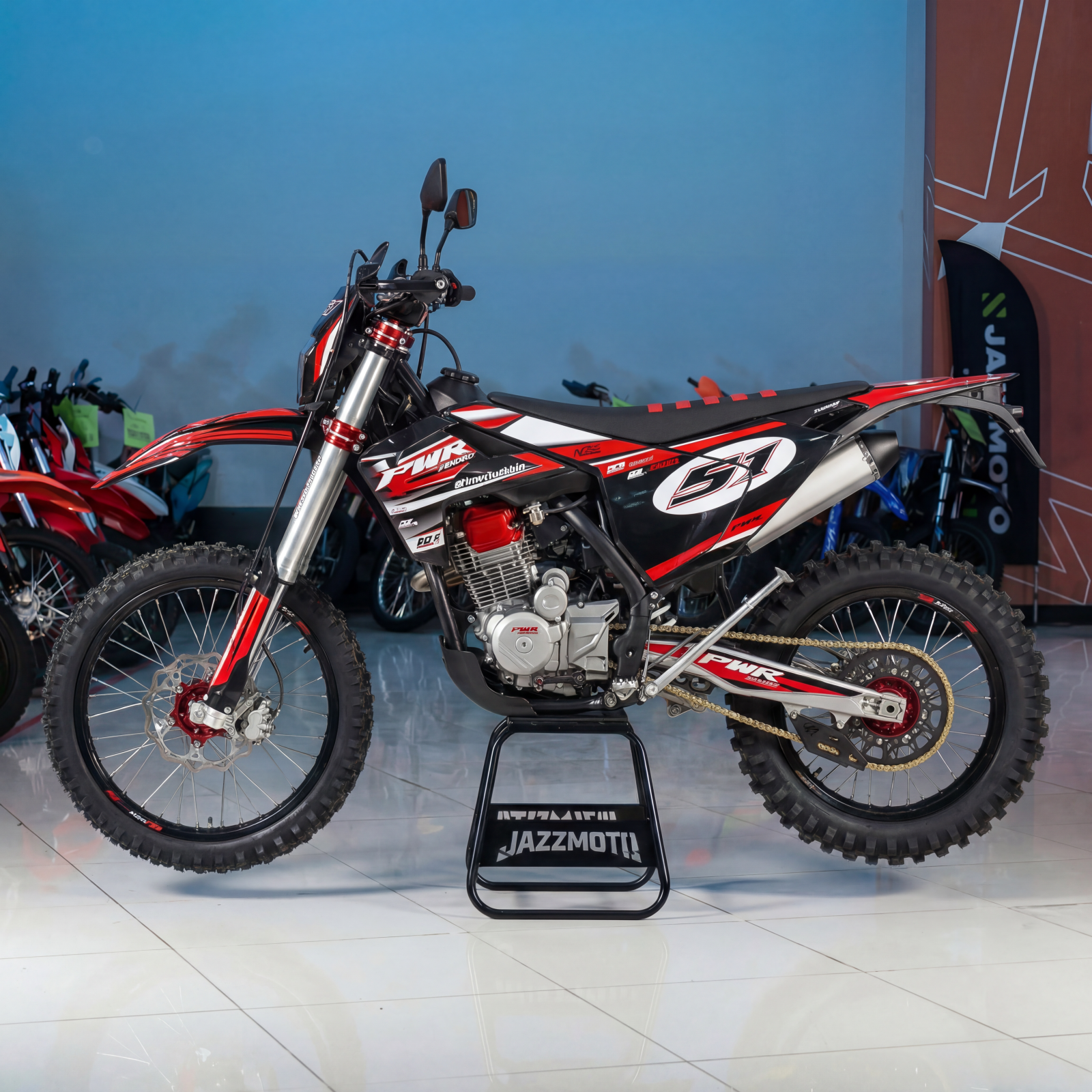 Мотоцикл кроссовый PWR FS300 (PR5 4V) красный - фото 1