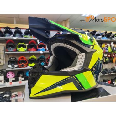 Шлем мото кроссовый GTX 633 Green - миниатюра 6