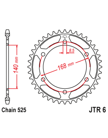 Звезда ведомая JTR6 42