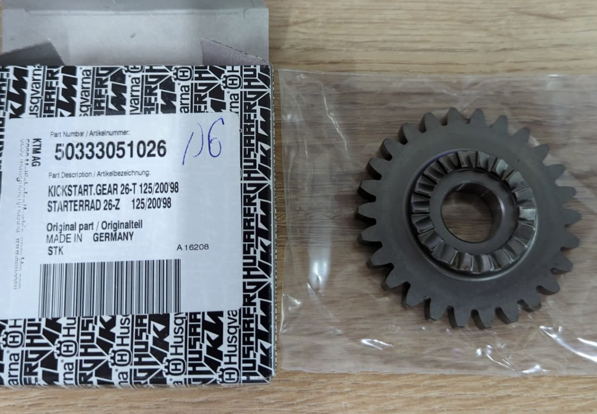 KTM KICKSTART.GEAR 26 T 125 200'98 шестерня кикстартера 125 150 200 SX 97 16 ( 50333051026 ) - фото 1
