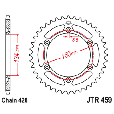 Звезда ведомая JTR459 52 - миниатюра 1