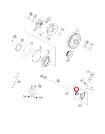 Ремкомплект цилиндра сцепления Husqvarna OEM A39032066000 A54032066000 Braktec GASGAS