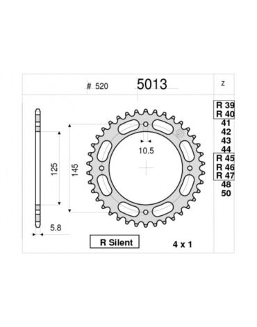 Звезда ведомая Ognibene 5013 R45 (JTR857.45)