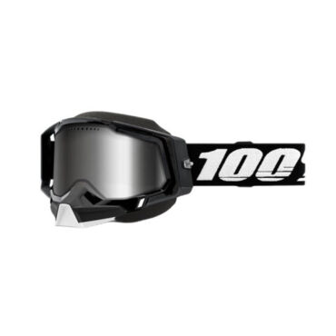 100% Очки Racecraft 2 Snowmobile Goggle Black Mirror Silver Lens - миниатюра 1