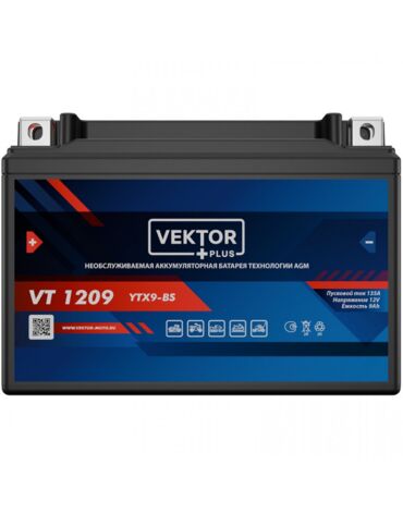 АКБ VEKTOR VT 1208 EB7B 4 YT7B BS, YT7B (150 x 66 x 93) 6,5Ач (CT1208)