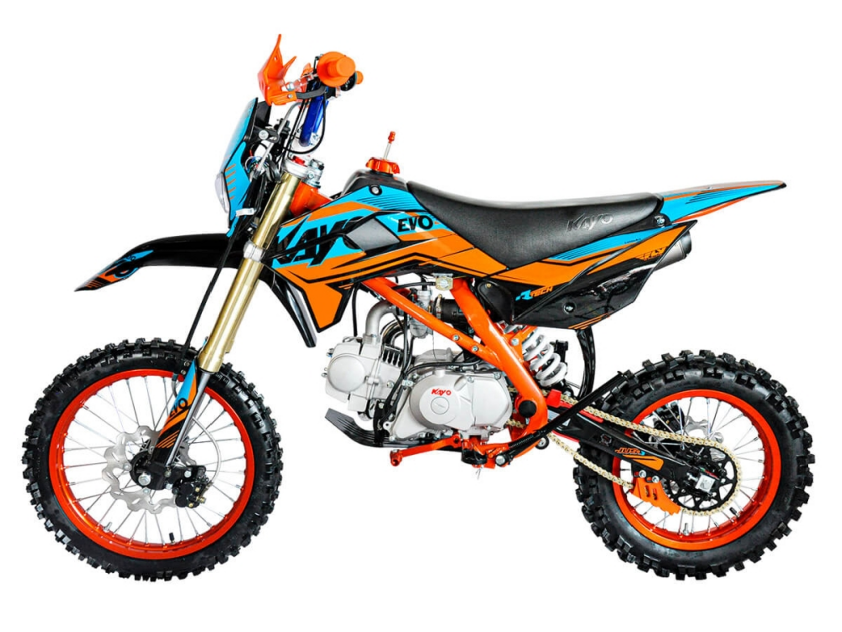 Питбайк KAYO EVOLUTION YX125EM 17 14 KRZ (механ. сцепл., эл. стартер) - фото 5