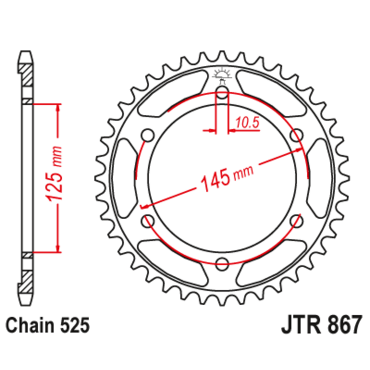 Звезда ведомая JTR867 43 - миниатюра 1