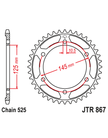 Звезда ведомая JTR867 42