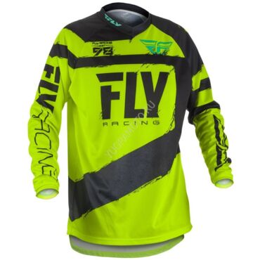 Джерси FLY RACING F 16 Black Hi Vis (2018) - миниатюра 1