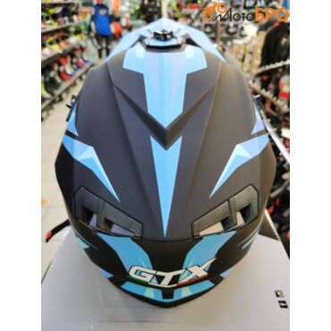 Шлем кроссовый GTX 633 BLACK BLUE - миниатюра 6