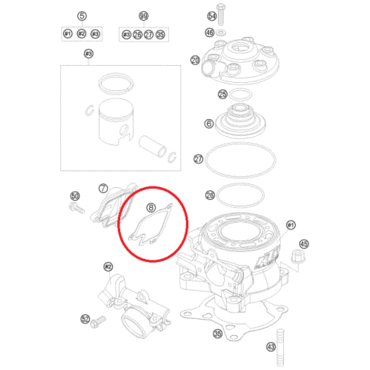 Прокладка шторки KTM85(03 12), original - миниатюра 1