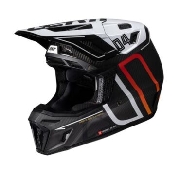Шлем кроссовый Leatt 9.5 Carbon Black White, 2025 - миниатюра 4