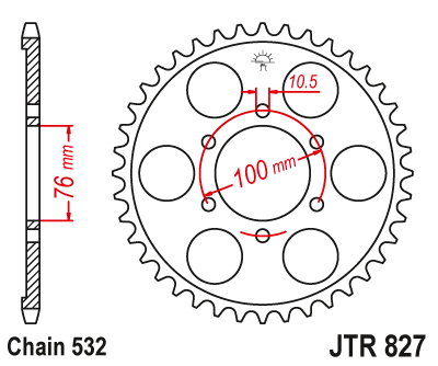 Звезда ведомая JTR827 43 - фото 4