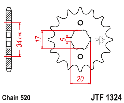 Звезда ведущая  JTF1324 12 - фото 1