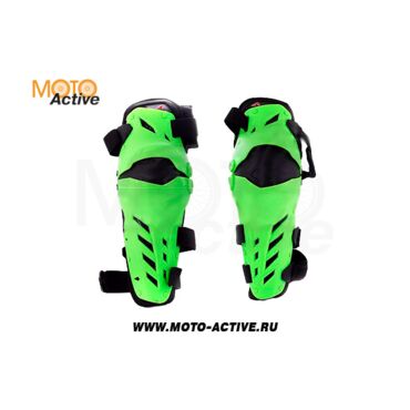 Защита колена шарнирная ATAKI SC P212 Hi Viz зеленая черная - миниатюра 2