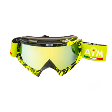 Очки кроссовые AiM (PRO) 157 600 Black Yellow Glossy - миниатюра 1