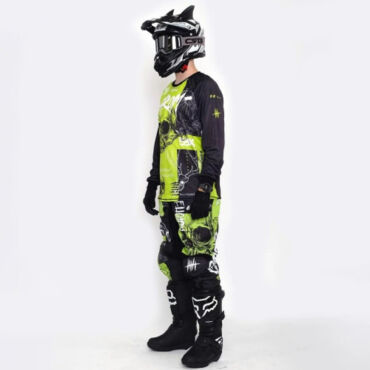 Grom Штаны кроссовые MX Religion lime - миниатюра 5