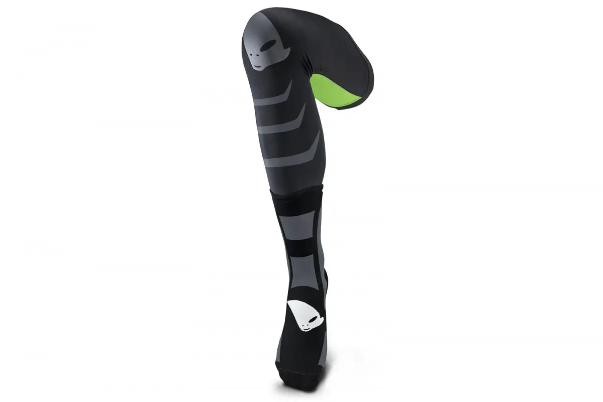 Чулки носки UFO LONG SOCKS, black green (L XL, Взрослая ) - фото 3