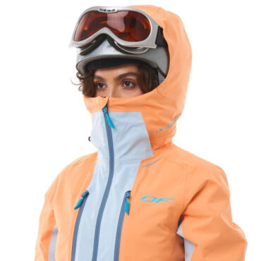 Dragonfly Куртка горнолыжная утепленная Gravity Woman 2025 Mock Orange Light Blue - миниатюра 25