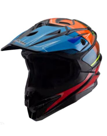шлем JK 803 EXPLOSION (Black blue orange) (59 60 L) VORON HELMETS